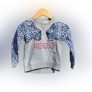 Kenzo Kids Sweatshirt Embroidered Lion & Tiger For Girls